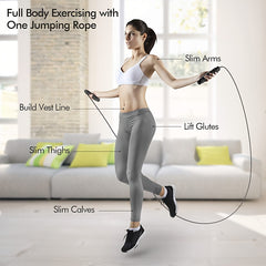 Adjustable Wire Skipping Rope for Fitness Exercise
