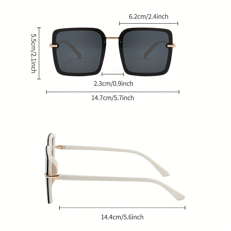 Large Square Sunglasses Women Men Outdoor UV400 Sun Glasses