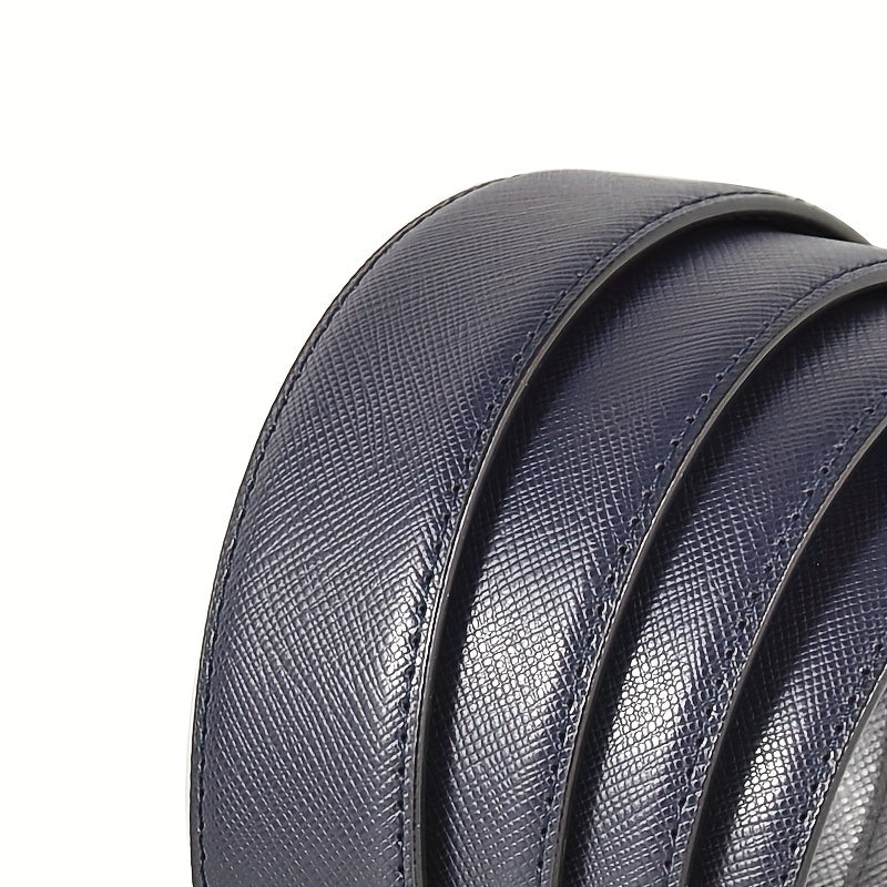 Men's Leather Business Belt Square Pin Buckle Waist Strap Belt
