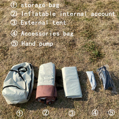 Inflatable Double Layer Tent for Camping & Travel