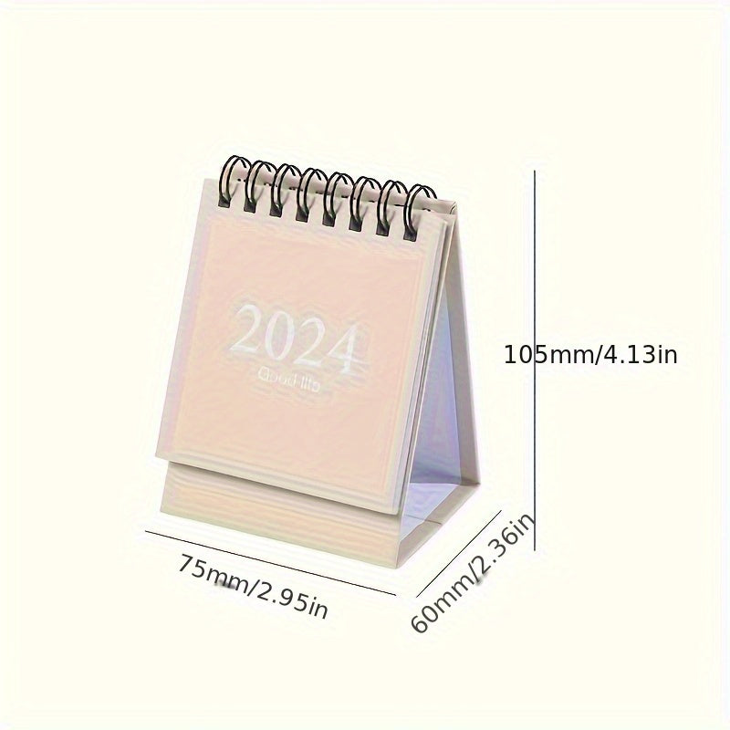Desk Calendar with Stickers 18-Month Planner for Home Office & School