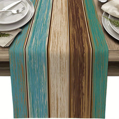 Rustic Linen Table Runner for Holiday Parties