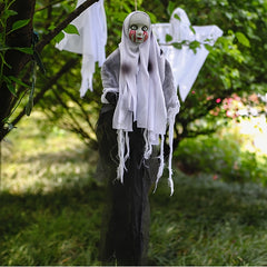 Halloween Hanging Ghost Skull Gauze Horror Props