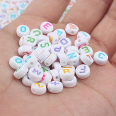 100pcs Alphabet Acrylic Beads for Jewelry Making & Crafting