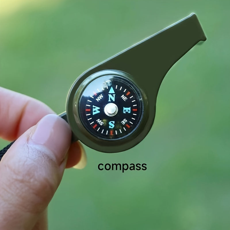 2pcs Outdoor Survival Whistle 3 in 1 Emergency Survival Whistle With Compass