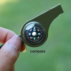 2pcs Outdoor Survival Whistle 3 in 1 Emergency Survival Whistle With Compass