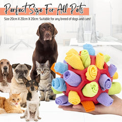 Interactive Pet Snuffle Ball Toy for Dogs Encourages Natural Foraging Skills