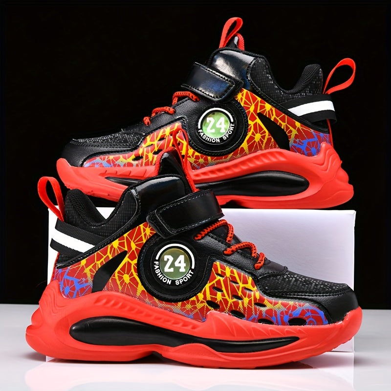Boy's High Top Basketball Shoes Non Slip Sneakers