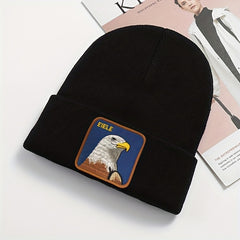 Eagle Patch Beanie Knit Hat Hip Hop Windproof Warm Skull Cap