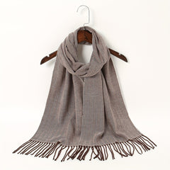 Geometric Plaid Scarf Windproof Headscarf Women