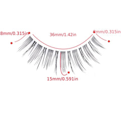 Natural Fluffy False Eyelashes Voluminous Wispy Lashes Extension Tool