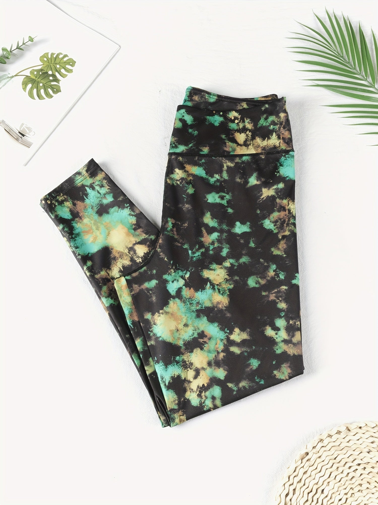 Women's Plus Tie Dye High Rise Skinny Leggings