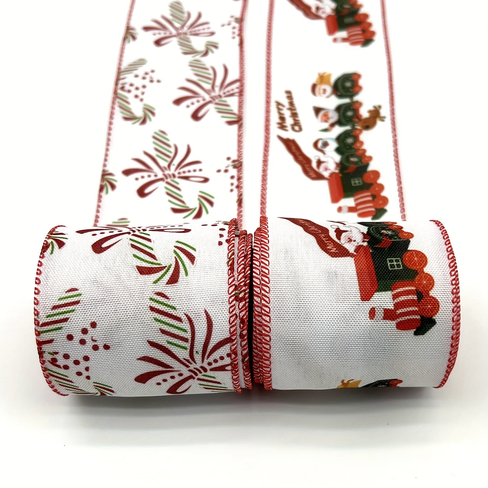 Christmas Ribbon For Holiday Trees Wrapping Ribbon Xmas Decorative Ribbons