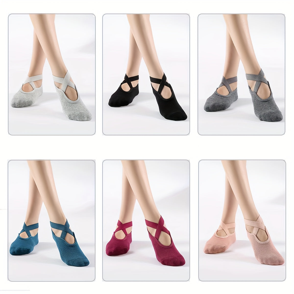 Yoga Socks Non-slip Towel Bottom Comfortable Cross Strap Breathable Dance Socks