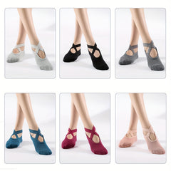 Yoga Socks Non-slip Towel Bottom Comfortable Cross Strap Breathable Dance Socks