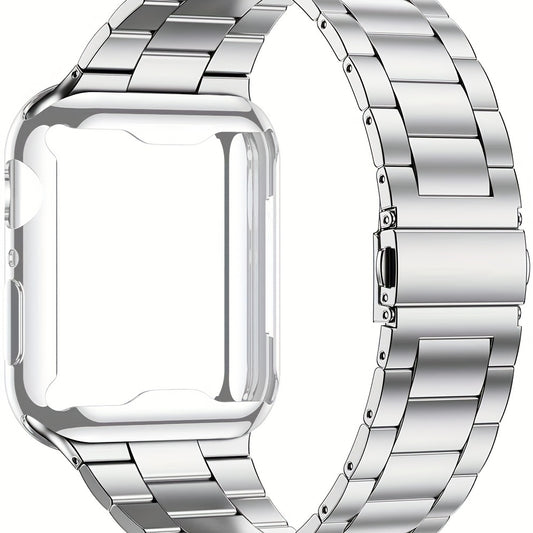 2pcs TPU Soft Case Stainless Steel Strap for Ultra Smartwatches