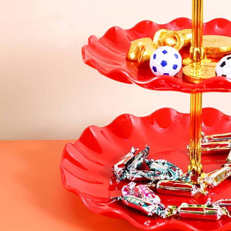 3-layer Candy Plate Household Dried Fruit Basket Festive Style