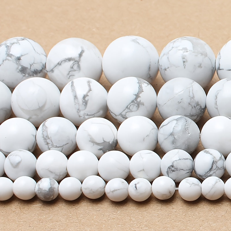 4-10mm Howlite Stone Beads Round Loose Beads for Jewelry Making 15"