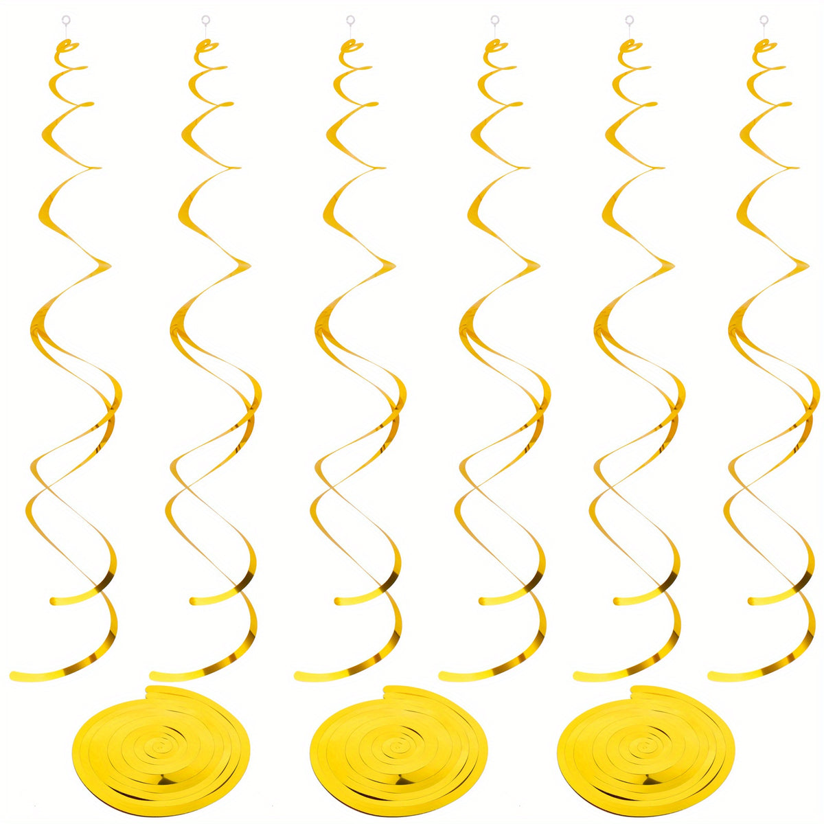 12pcs Golden Hanging Swirl Decorations for Party Ceiling Wedding