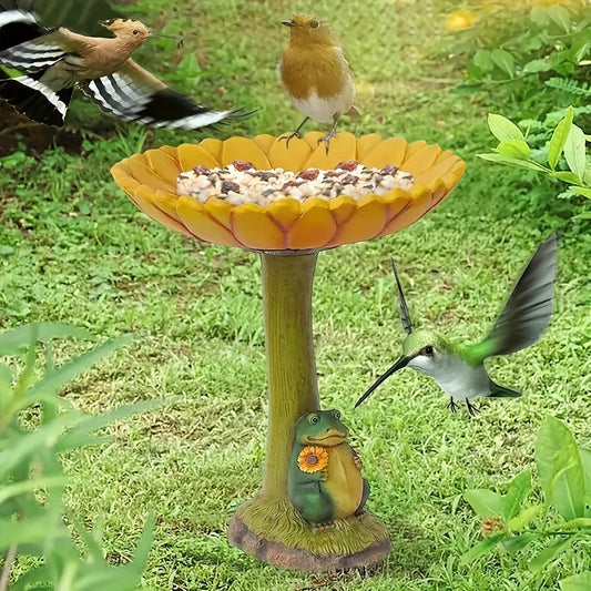 Resin Bird Basin Antique Garden Decor
