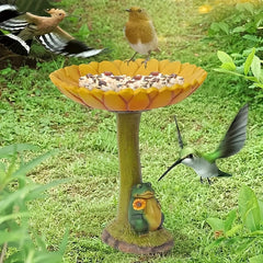 Resin Bird Basin Antique Garden Decor