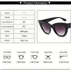 Cat Eye Sunglasses Casual Gradient Lens UV400