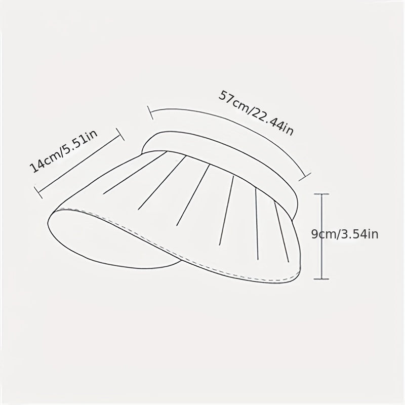 Wide Brim Summer Shell Visors Sun Hat Women Headband
