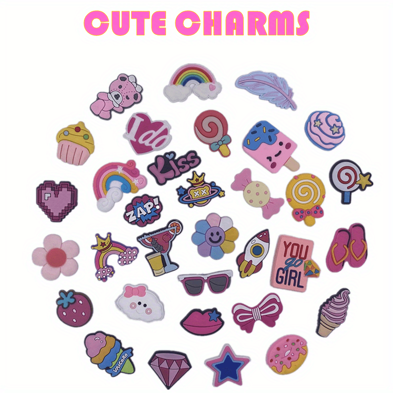 33pcs Shoe Charms For Crocs Shoe Decorations Party Favors Birthday Gift