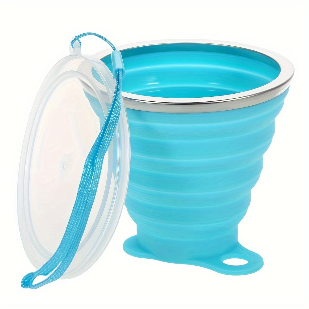Silicone Folding Water Bottle Portable 180ml 320ml Outdoor Travel