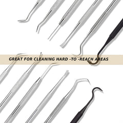 Gun Cleaning Brushes & Picks Kit - Brass, Nylon, Stainless Steel, & Polymer