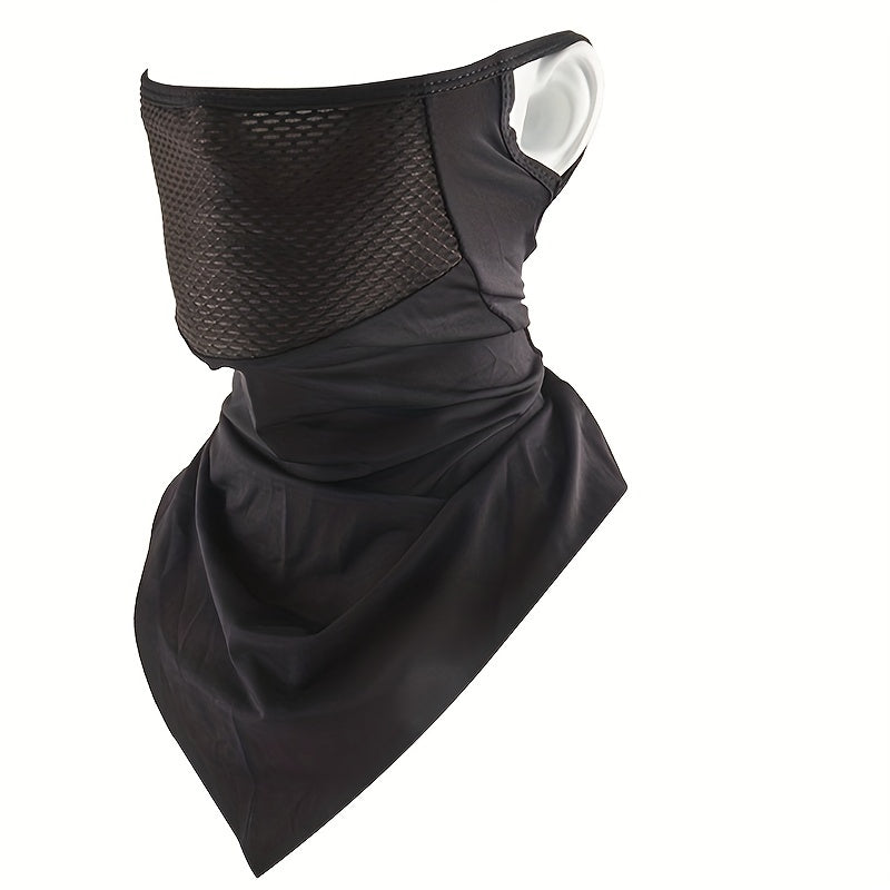 Ice Silk Sunscreen Riding Ear Hanging Ear Mask Breathable Mesh