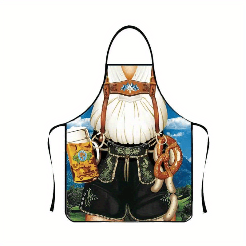 Beer BBQ Apron Unisex Kitchen Accessory