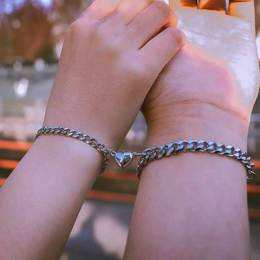 Stainless Steel Couple Bracelet Set 2pcs