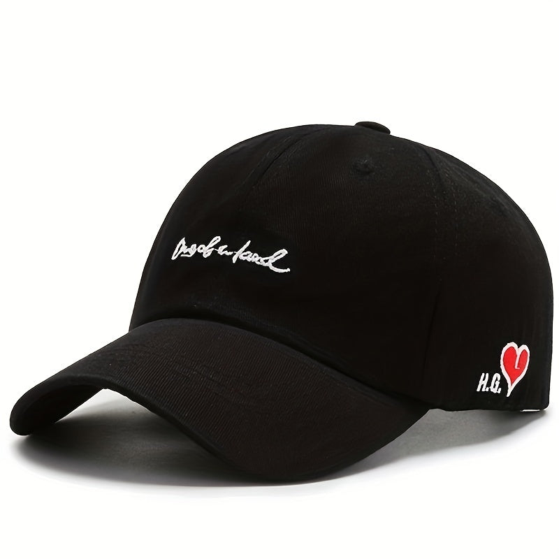 Smiling Face Embroidery Baseball Cap Couple Sun Hats Unisex Dad Hats