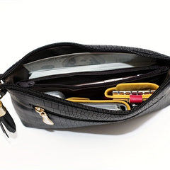 Crocodile Pattern Crossbody Bag PU Shoulder Bag Women's Handbag