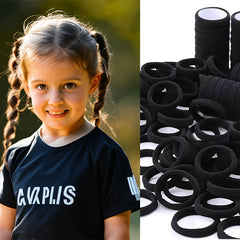 100pcs Seamless Elastic Hair Ties Rubber Hair Bands