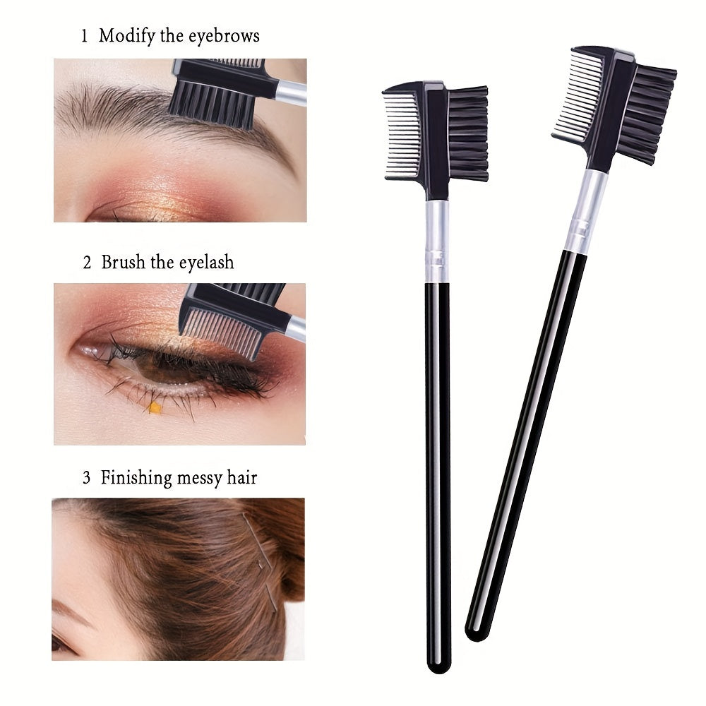Eyelash Comb Eyebrow Comb Set for Separating Lashes and Keeping Eyebrows Tidy