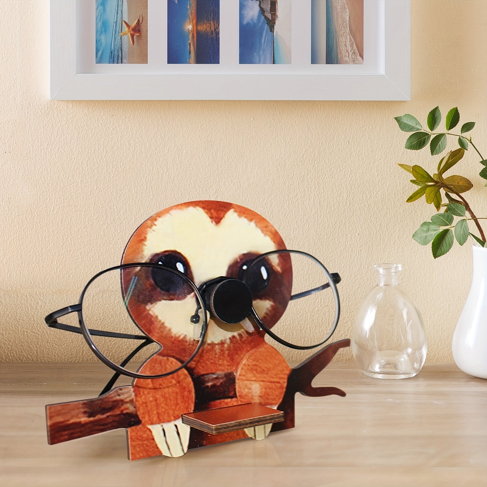 Fox Sloth Glasses Display Rack Wooden Eyeglasses Sunglasses Stand Holder