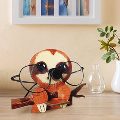 Fox Sloth Glasses Display Rack Wooden Eyeglasses Sunglasses Stand Holder