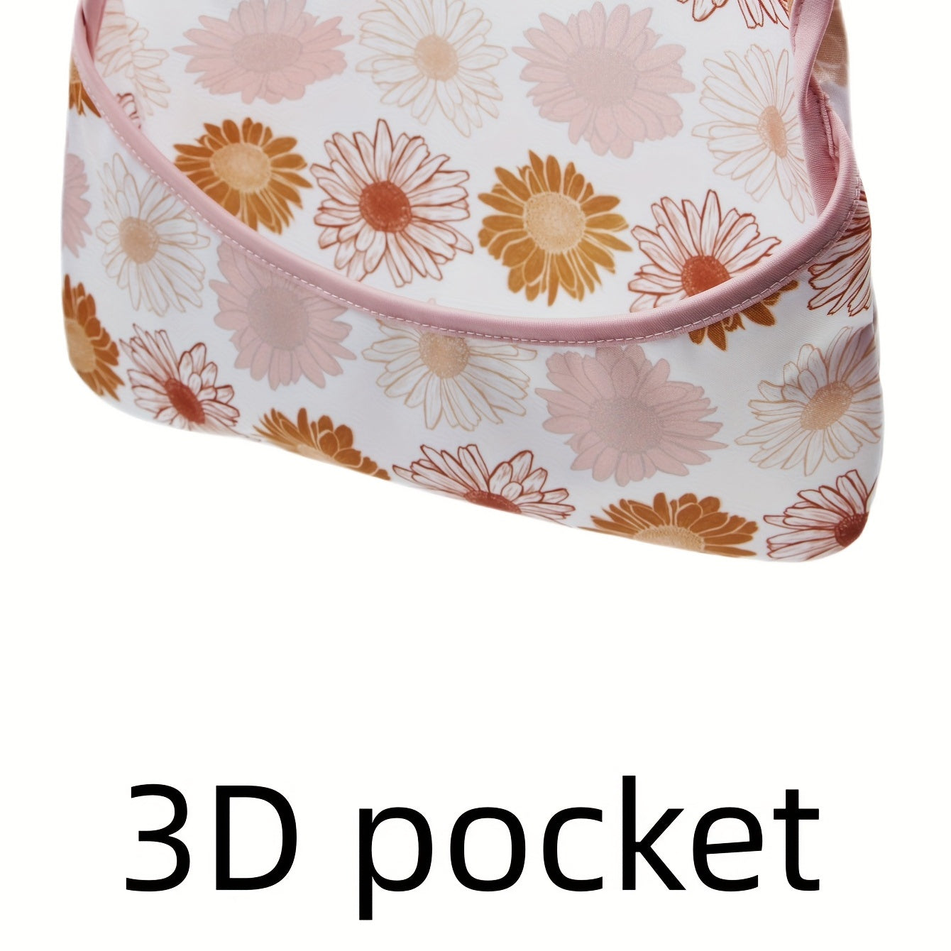 Waterproof Flower Print Baby Feeding Bibs - Reusable & Washable