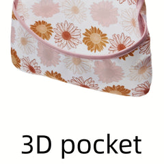 Waterproof Flower Print Baby Feeding Bibs - Reusable & Washable