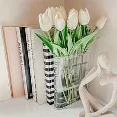 Clear Book Vase For Flowers Acrylic Transparent Book Vase