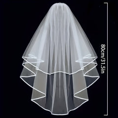 Custom Name Bridal Veil Romantic Princess Style Wedding Shower Veil