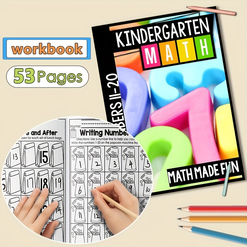 Kindergarten Math Workbook Learn Numbers 11-20 with Activities