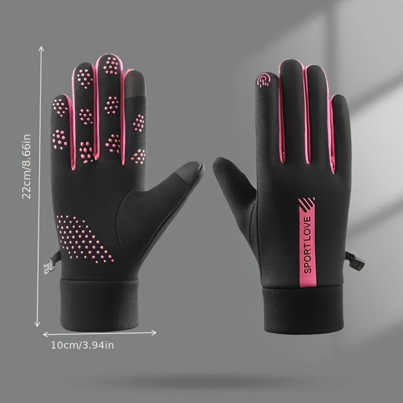 Winter Fitness Gloves Touch Screen Windproof Warm Coldproof Women Men