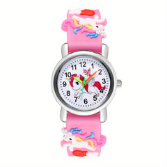 Colorful Unicorn Pattern Kids Watch