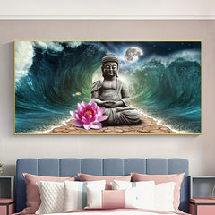Large Buddha Diamond Painting Kit Home Decoration 35x78in