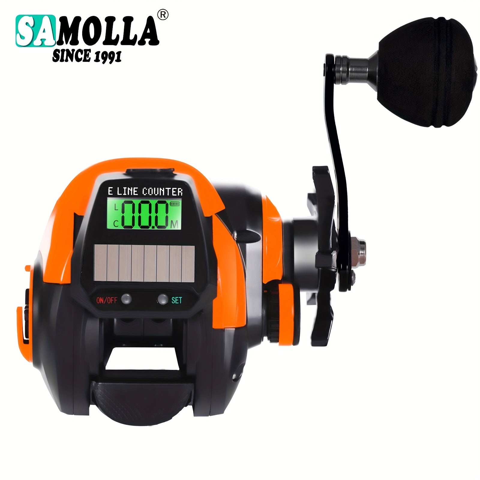 SAMOLLA Waterproof Electronic Fishing Reel LED Screen Baitcasting Reel