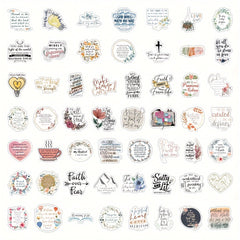 200 Bible Verses Stickers Vinyl Scrapbook Laptop Water Bott
