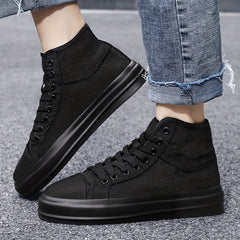 Women's Canvas High Top Lace Up Shoes Lightweight Sneakers